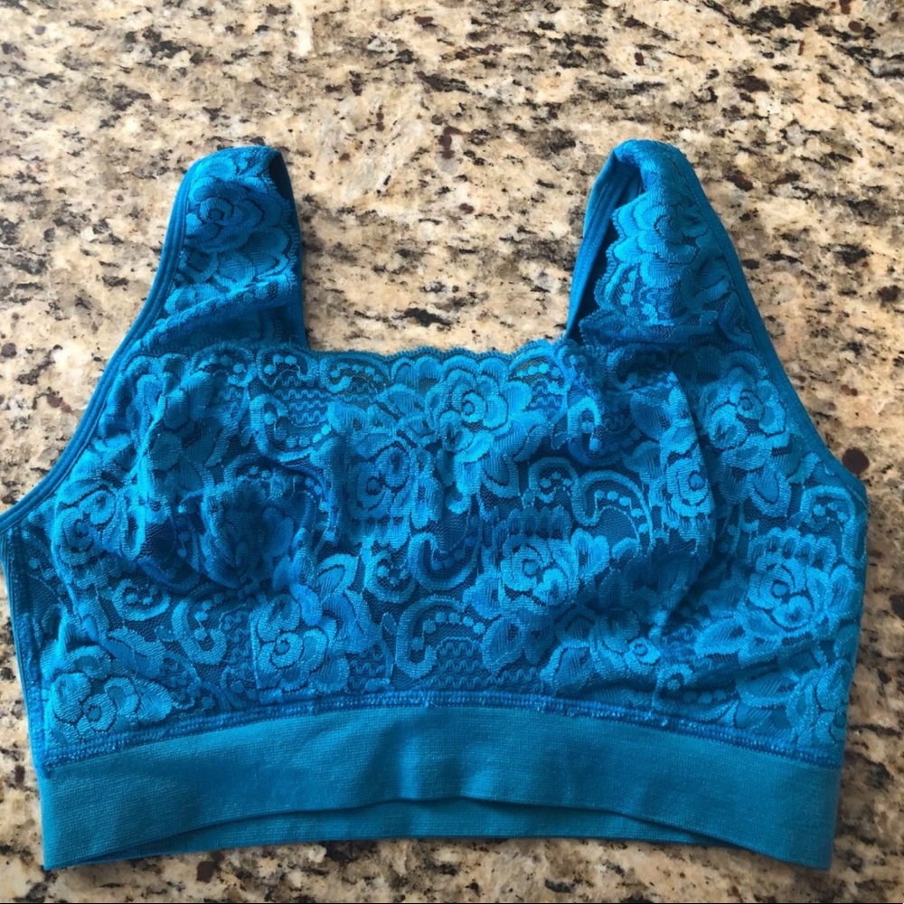 Soma Blue Lace Bralette, Size S